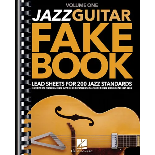 Jazz Guitar Fake Book: Lead Sheets for 200 Jazz Standards Guitar Chord Symbols and Diagrams for Easy Playing Jazz Sheet Music Songbook for Beginners a - Paperback