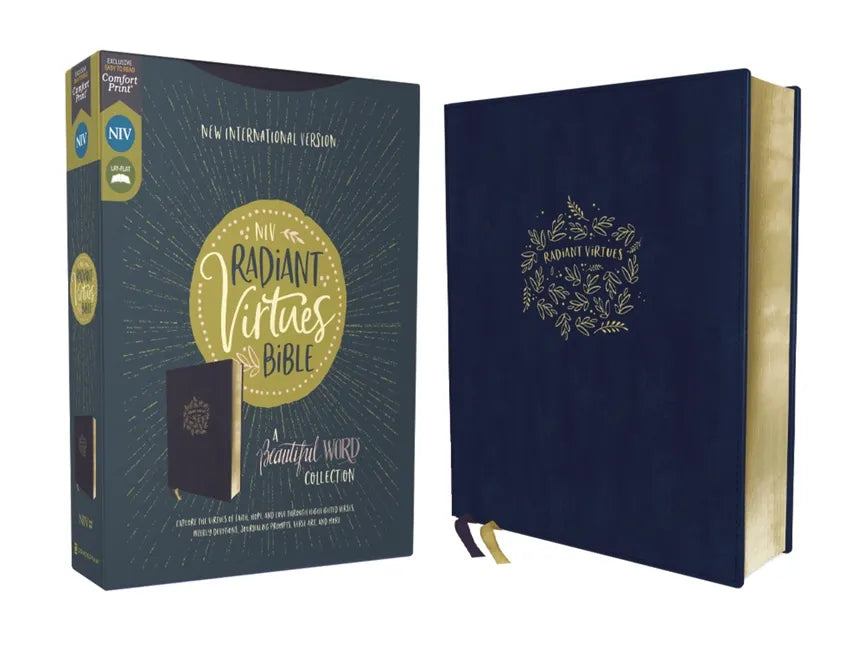 Niv, Radiant Virtues Bible: A Beautiful Word Collection, Leathersoft, Navy, Red Letter, Comfort Print: Explore the Virtues of Faith, Hope, and Love - Imitation Leather