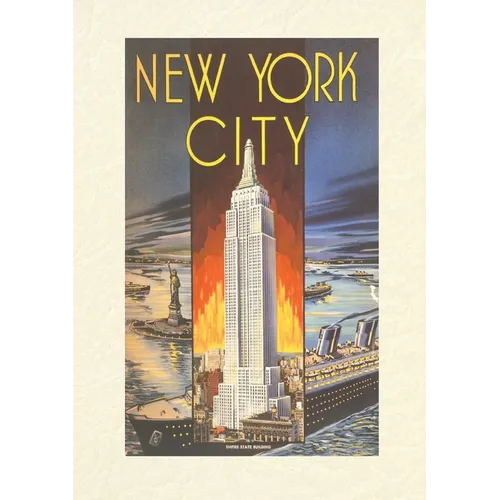 Vintage Lined Notebook New York City, Empire State Building - Paperback