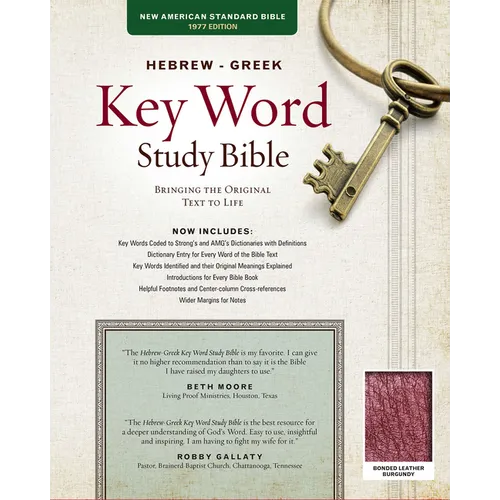 Hebrew-Greek Key Word Study Bible-NASB: Key Insights Into God's Word - Bonded Leather